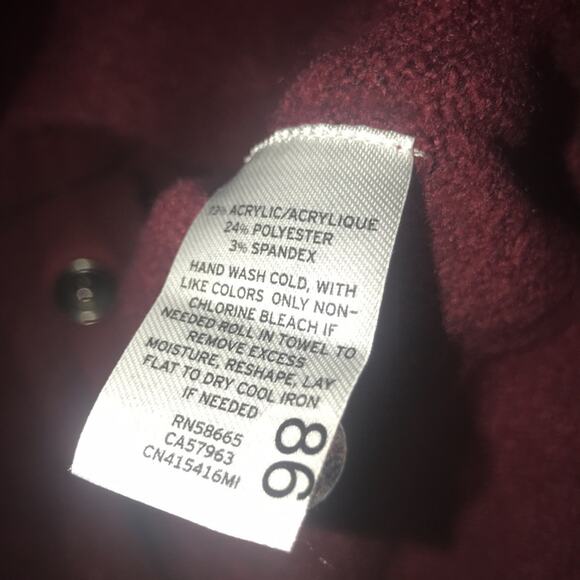 Caslon Red Cordovan Side Snap Tunic Sweater Size Small - Picture 8 of 9